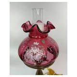 Fenton Cranberry Lamp