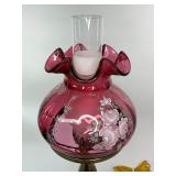 Fenton Cranberry Lamp