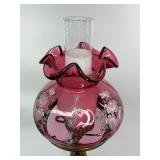 Fenton Cranberry Lamp