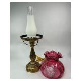 Fenton Cranberry Lamp