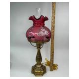 Fenton Cranberry Lamp