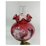 Fenton Cranberry Lamp