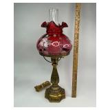 Fenton Cranberry Lamp
