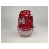 Fenton 100 Anniversary Rose Fairy Lamp