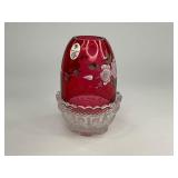 Fenton 100 Anniversary Rose Fairy Lamp