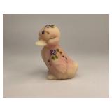 Fenton Burmese Art Glass Duck Uranium Glass