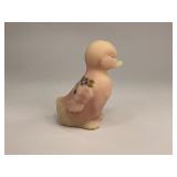 Fenton Burmese Art Glass Duck Uranium Glass
