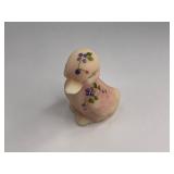 Fenton Burmese Art Glass Duck Uranium Glass