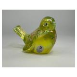 Fenton Opalescent Uranium Glasss Bird