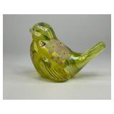 Fenton Opalescent Uranium Glasss Bird