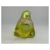 Fenton Opalescent Uranium Glasss Bird