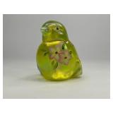 Fenton Opalescent Uranium Glasss Bird