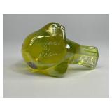 Fenton Opalescent Uranium Glasss Bird