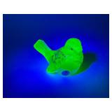 Fenton Opalescent Uranium Glasss Bird