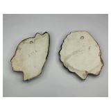 Pair of Native American Chalkware Wall Plaques