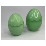 Jadeite Green Milk Glass Easter Egg Candy Trinket Dishes