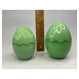 Jadeite Green Milk Glass Easter Egg Candy Trinket Dishes