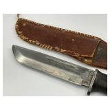 WWII Cattaraugus 225Q Knife with Sheath Plus Finland Puukko Knife and Sheath