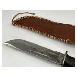 WWII Cattaraugus 225Q Knife with Sheath Plus Finland Puukko Knife and Sheath