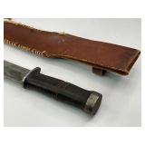 WWII Cattaraugus 225Q Knife with Sheath Plus Finland Puukko Knife and Sheath