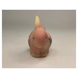 Fenton Burmese Art Glass Bunny Rabbit Uranium Glass