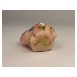 Fenton Burmese Art Glass Bunny Rabbit Uranium Glass
