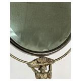 Antique Art Nouveau Oval Vanity Mirror