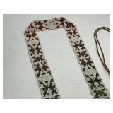 Native American Beadwork Bandolier Strap and Beaded Purse