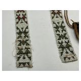 Native American Beadwork Bandolier Strap and Beaded Purse