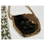 Native American Beadwork Bandolier Strap and Beaded Purse