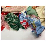 Vintage Hat Box of Scarves and Handkerchiefs