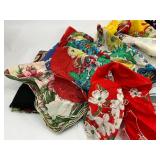 Vintage Hat Box of Scarves and Handkerchiefs