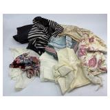 Vintage Hat Box of Scarves and Handkerchiefs