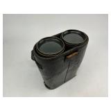 Antique Leather Wrapped Field Bioculars with Case