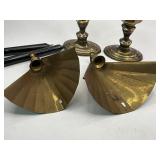 Brass Candlestick Wall Sconces and Candlestick Holders