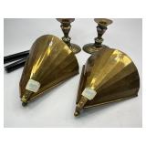 Brass Candlestick Wall Sconces and Candlestick Holders