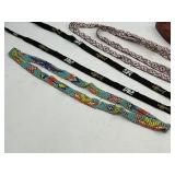 Native American Beadwork Necklaces and Pipestone Minn. Carved Arrowhead