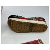 Antique Chinese Embroidered Silk Shoe & Antique Japanese Woodblock Print Books + Chinese Soup Bowl