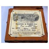 Antique Keuffel & Esser Co. Plane Table Alidade Surveying Telescope with Box + Brass Alidade Compass & Dip Needle Compass