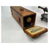 Antique Keuffel & Esser Co. Plane Table Alidade Surveying Telescope with Box + Brass Alidade Compass & Dip Needle Compass