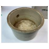 Cloverleaf Milk Box with Four Stoneware Butter Crocks