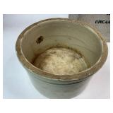 Cloverleaf Milk Box with Four Stoneware Butter Crocks