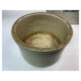 Cloverleaf Milk Box with Four Stoneware Butter Crocks
