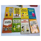 Vintage Charlie Brown Peanuts Book Lot with Bookends