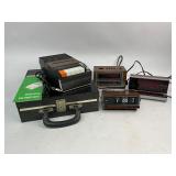 Vintage Electronics Lot - Cassestte Player Recorder and Digital & Flip Alarm Clocks