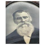 Three Antique Oval Convex Glass Portrait Pictures