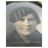 Three Antique Oval Convex Glass Portrait Pictures