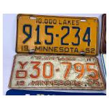 Vintage Minnesota License Plate Lot