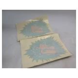 Two Vintage Caterpillar Tractor Decals