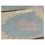 Two Vintage Caterpillar Tractor Decals
